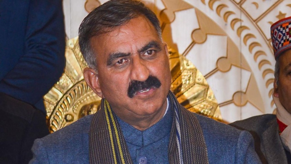 Himachal Pradesh Chief Minister Sukhvinder Singh Sukhu