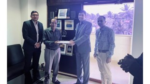 L-R: Bhavesh Kumar, MD, VIAS3D India; Manmadhan Founder and Former MD, CADmarC; Sumanth Kumar, Global CEO VIAS3D and Vinod Dhananjayan,, Former Director, CADmarC.