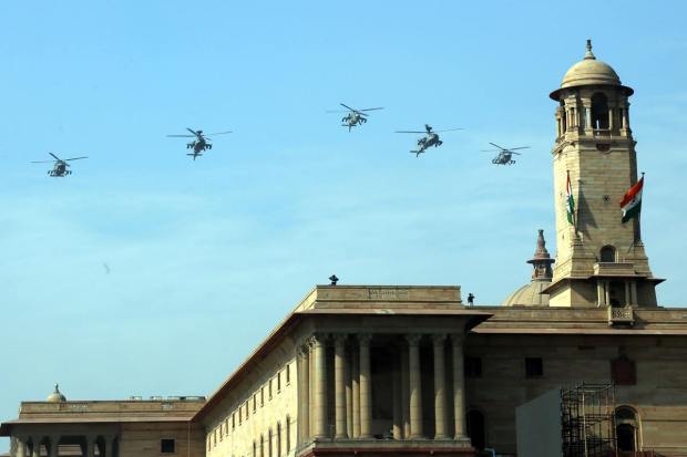 Aircrafts of the Indian Armed Forces were seen flying past during rehearsals for the Republic Day Parade. (Pic: MinistryOfDefence)