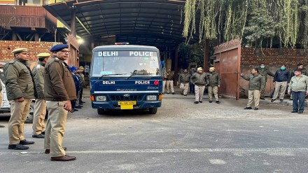Men accused in Kanjhawala road accident case being taken to custody after being produced before the Rohini court, in New Delhi, Thursday, Jan. 5, 2023. (PTI Photo)
