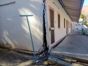 Joshimath: Cracks in a house in the Joshimath of Chamoli district of Uttarakhand. (PTI Photo)