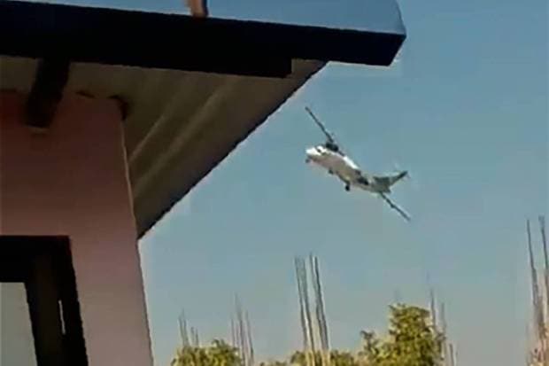 Pokhara: A passenger plane of Yeti Airlines' before landing at the Pokhara airport. The aircraft with 72 people onboard crashed into a gorge while landing and at least 68 people lost their lives in the incident, according to officials. (PTI Photo)