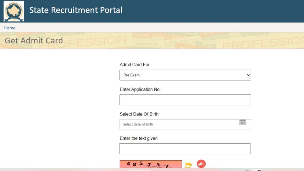 RSMSSB, RSMSSB Admit Card, RSMSSB CET Admit card download link