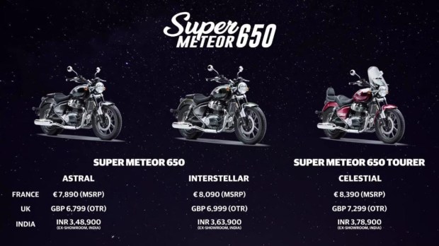 Royal Enfield Super Meteor 650 price in india