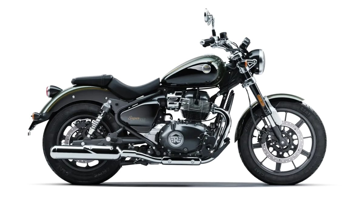 Check out the Interstellar Green paint scheme of RE's newest motorcycle.