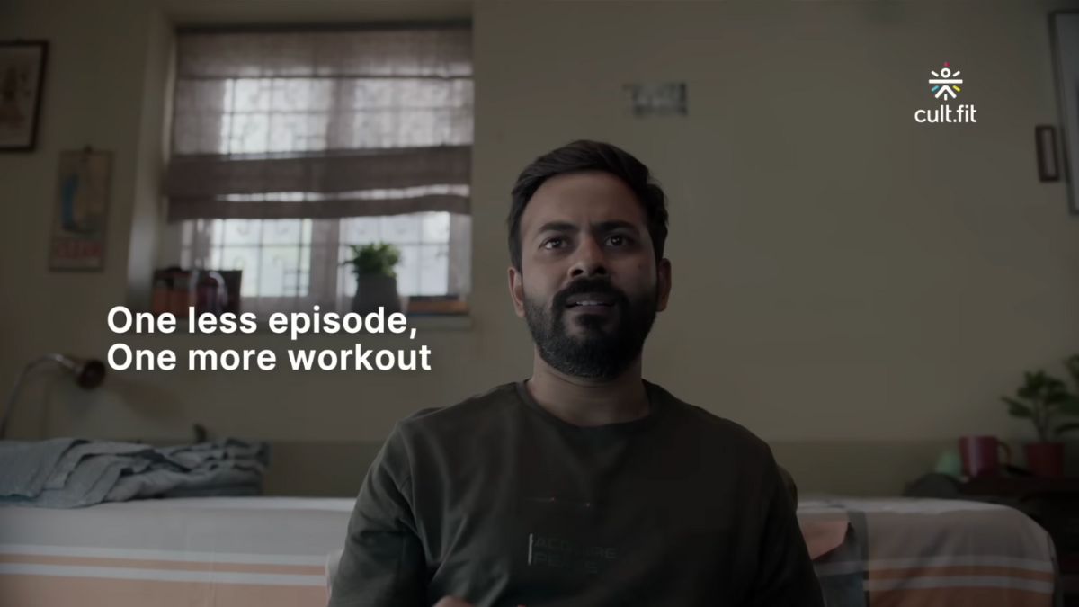 The characters on the show stop you from watching it till you go workout at Cult.fit