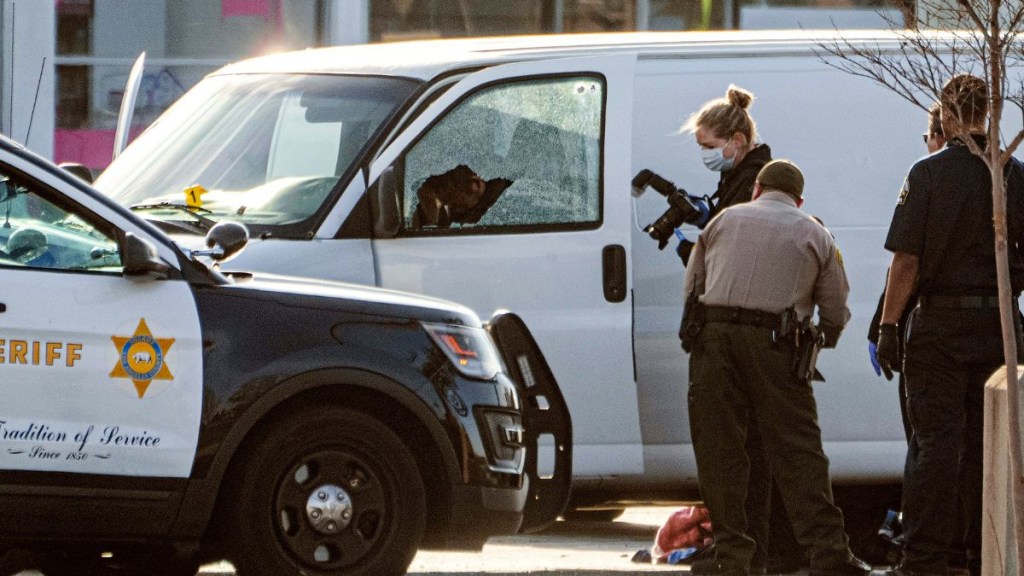 Authorities say the driver, the suspect in a California dance club shooting that left multiple people dead, shot and killed himself. (Photo Credits: AP) Authorities say the driver, the suspect in a California dance club shooting that left multiple people dead, shot and killed himself. (Photo Credits: AP)