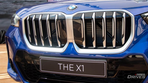 The X1 gets an upright signature BMW kidney grille, and is larger than its predecessor.