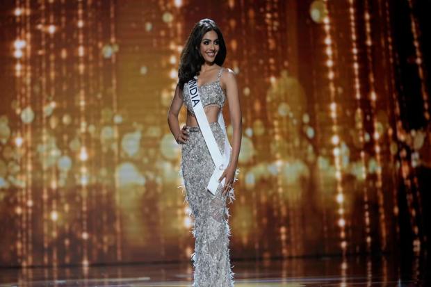 Miss India Divita Rai competes in the evening gown competition during the preliminary round of the 71st Miss Universe Beauty Pageant in New Orleans, Wednesday, Jan. 11, 2023. (AP/PTI)