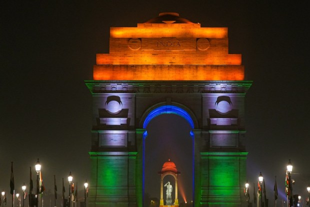 View of the illuminated India Gate. (PTI photo)