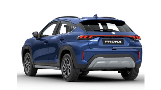 Towards the rear, the Fronx features a distinctive design, to set it apart from the Baleno hatchback.