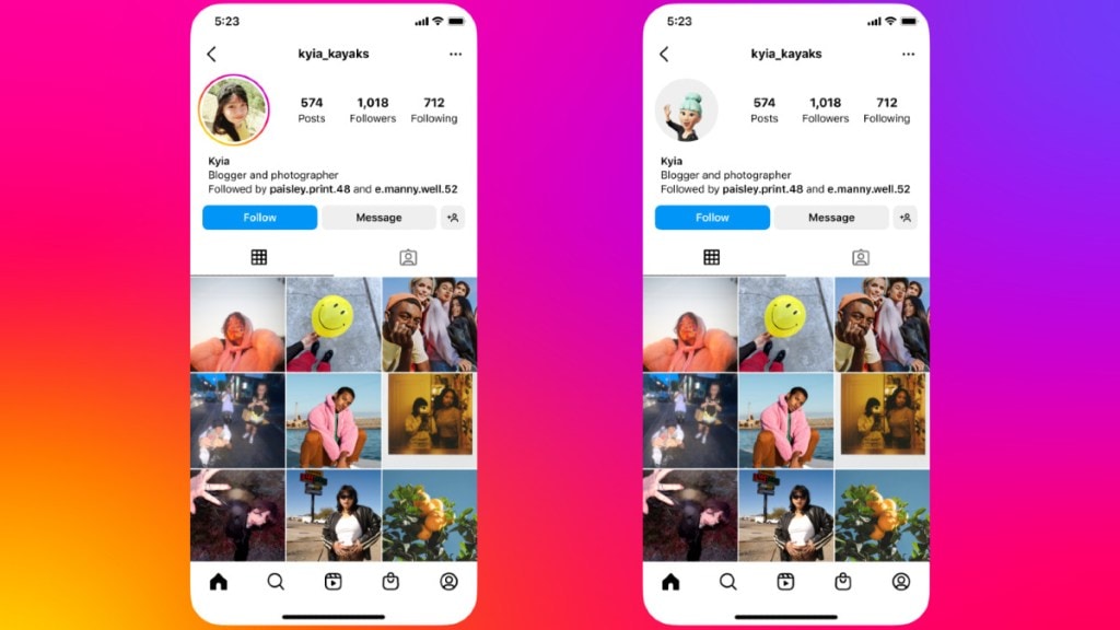 Instagram dynamic profile photo feature