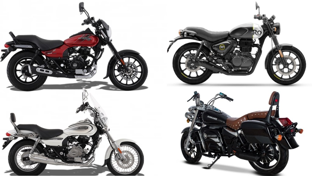 avenger 160 street, avenger cruiser, komaki ranger, lroyal enfield hunter 350,