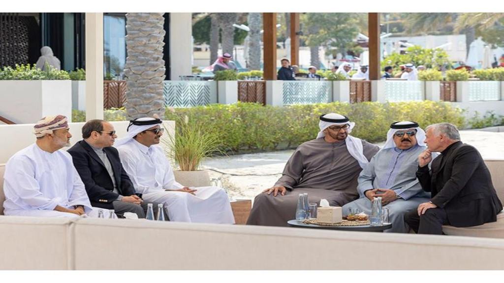  Saudi and Kuwaiti leaders were absent at this high-profile meeting at St Regis Saadiyat Island Resort in Abu Dhabi. (Image Credit: UAE Presidential Court)