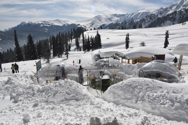 A team from the company manufacturing these igloos in Austria visited Kashmir last year to study the weather and climate in Gulmarg for ensuring the product is made to specifications that can last over a period of time. (ANI Image)