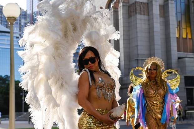 Participants celebrate the annual Sydney Gay and Lesbian Mardi Gras Parade in conjunction with Sydney WorldPride 2023 in Sydney, Australia. REUTERS