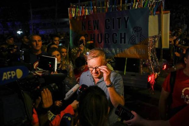 Australia's Prime Minister Anthony Albanese attends the annual Sydney Gay and Lesbian Mardi Gras Parade in Sydney, Australia. REUTERS