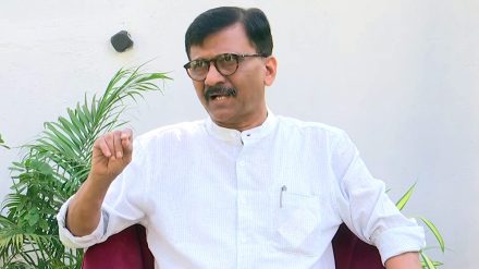 Shiv Sena (Uddhav Balasaheb Thackeray) MP Sanjay Raut speaks to the media on Election Commission allotting the Shiv Sena name, bow and arrow symbol to the Shinde faction, in Mumbai on Sunday. (ANI Photo/File)