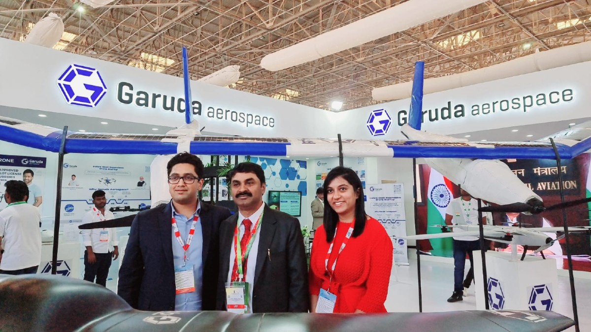 Garuda Aerospace unveils solar-powered drone SURAJ at Aero India 2023
