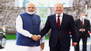 German Chancellor Olaf Scholz with PM Modi