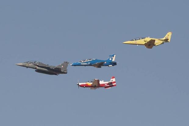 During the event's inauguration, Rajnath Singh stated that India has emerged as a star in the global sky and it is also illuminating other nations with its glow.
 (Pic Courtesy: Ministry of Defence)