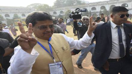 Tripura Assembly Election Live Updates | Agartala: Tripura Chief Minister Manik Saha arrives to cast his vote at a polling booth during the Tripura Assembly elections, in Agartala, Thursday, Feb. 16, 2023. (PTI Photo)