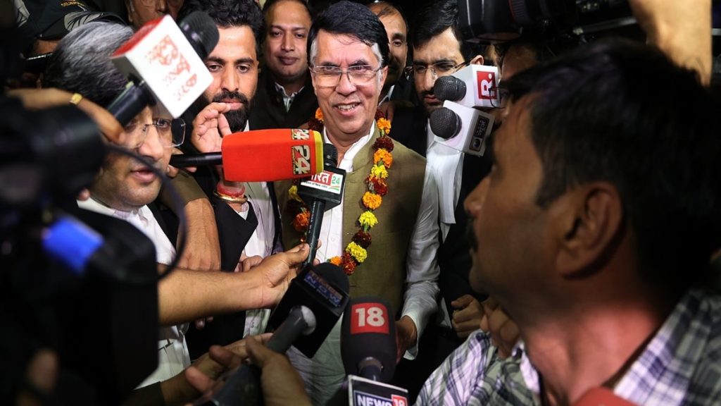 Congress leader Pawan Khera leaves the Dwarka court after getting interim bail in New Delhi on Thursday. Express Photo by Tashi Tobgyal.