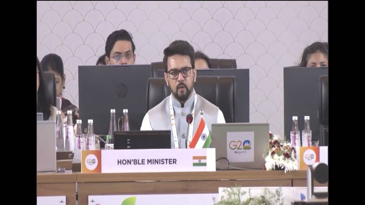 anurag thakur at G20 meeting anurag thakur at G20 meeting