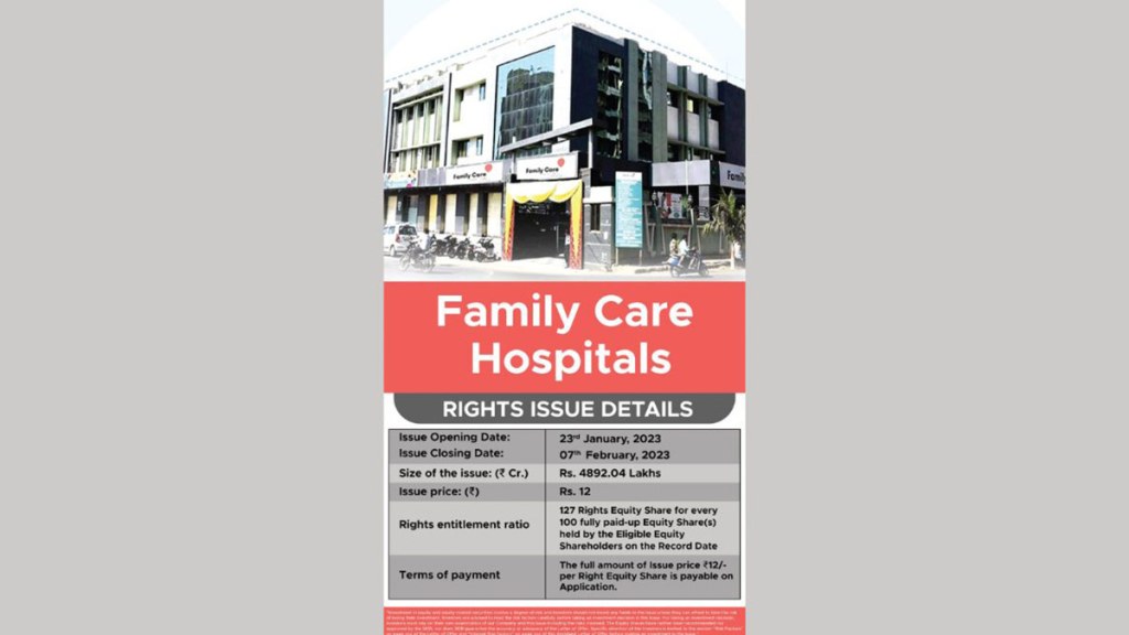 Family Care Hospitals Limited Rights Issue 2023 Detail Family Care Hospitals Limited Rights Issue 2023 Detail