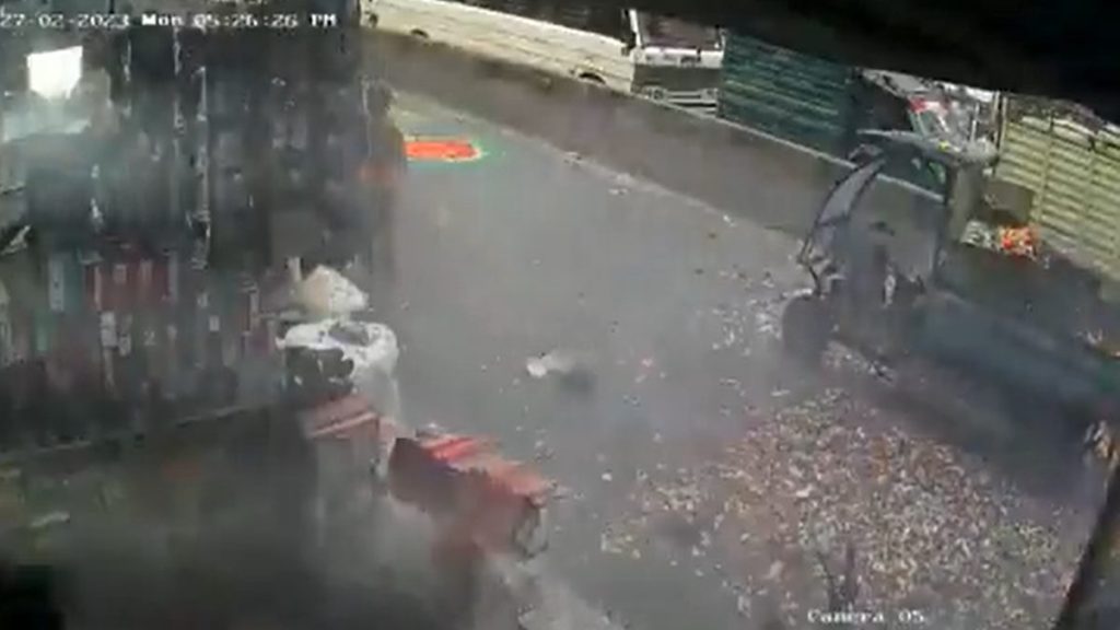 The CCTV footage of the incident in Noida is widely shared on social media. (Photo: Screengrab/twitter)