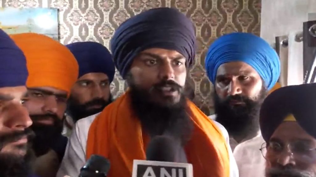 Amritpal Singh has been booked on charges of kidnapping, theft and voluntarily causing hurt and faces potential arrest. Photo: ANI. 