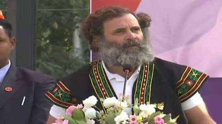 Rahul Gandhi in Meghalaya. (Photo: ANI)