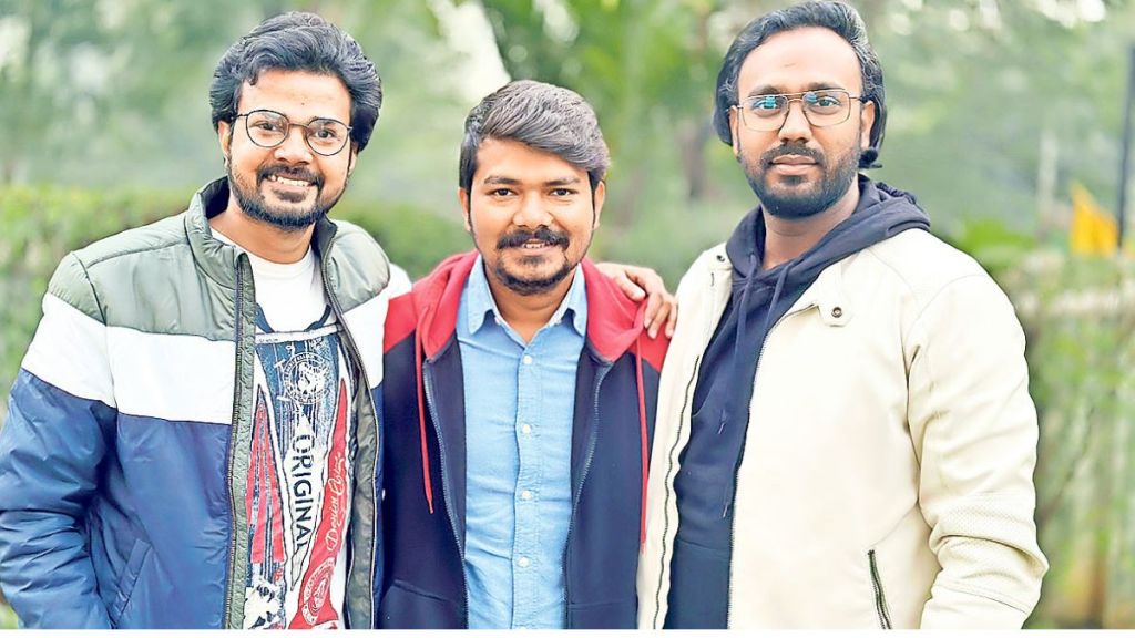 eFeed co-founders Ravi Chauhan, Ankit Patel and Kumar Ranjan