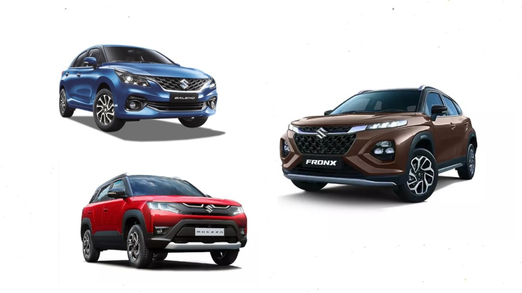 Maruti Suzuki Fronx vs Brezza vs Baleno: Price, specs and features compared.