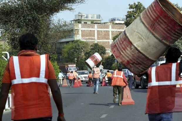 Chirag Delhi flyover, one of the important carriageway on Outer Ring road, will remain closed for the next 25 days due to repair work being carried out by the public works department. (PTI photo)
