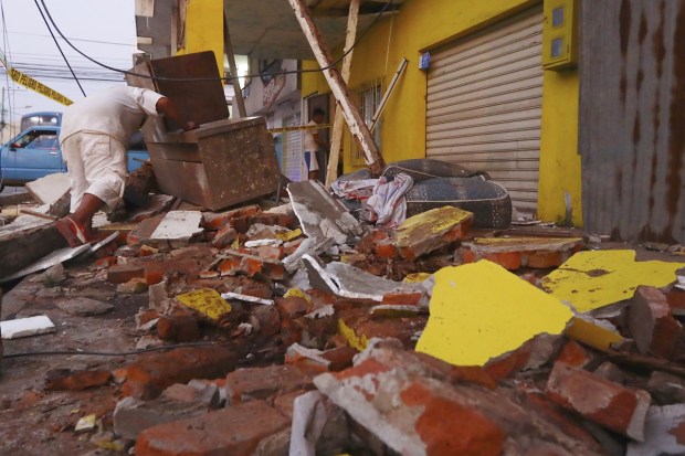 The U.S. Geological Survey reported an earthquake with a magnitude of about 6.8 that was centred just off the Pacific Coast, about 50 miles (80 kilometres) south of Guayaquil, Ecuador's second-largest city. (AP Photo)