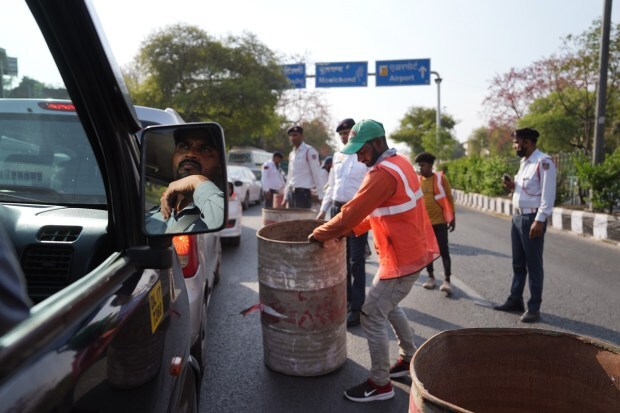 The movement of heavy and commercial vehicles on Outer Ring Road towards the Chirag Delhi flyover may be restricted as and when required to ensure a smooth flow of traffic on the stretch, the advisory issued by Delhi Traffic Police said. (PTI photo)