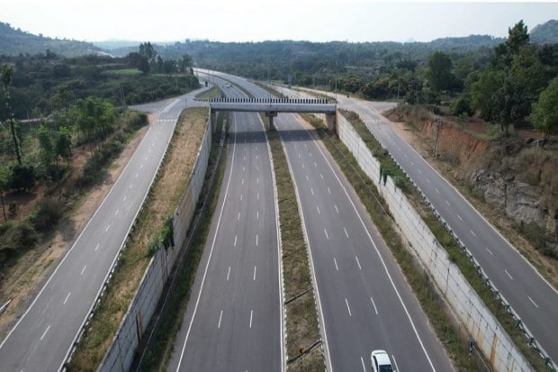 The 118 km long expressway project which has been constructed at a total cost of around Rs 8,480 crores, is set to be inaugurated by Prime Minister Narendra Modi on Sunday. (Twitter Image/ Nitin Gadkari)