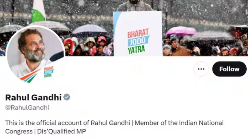 'Dis'Qualified MP' Rahul Gandhi updates Twitter bio after being removed from Lok Sabha