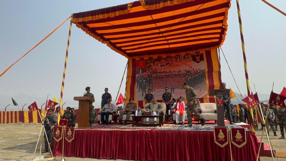 Massive Turnout at ESM Rally in Manipur. Army Veterans & Veer Naris felicitated