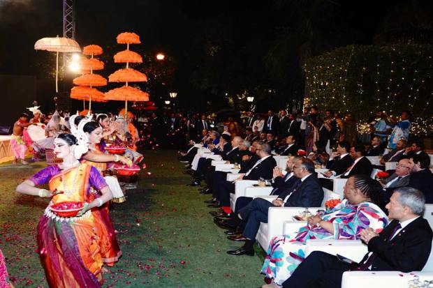 Guests were presented with a dance performance that highlighted the richness of Indian culture on March 1 evening. (MEA Image)