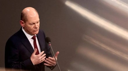 Back in Germany on Sunday, Scholz was asked after his Cabinet met with European Commission President Ursula von der Leyen Back in Germany on Sunday, Scholz was asked after his Cabinet met with European Commission President Ursula von der Leyen