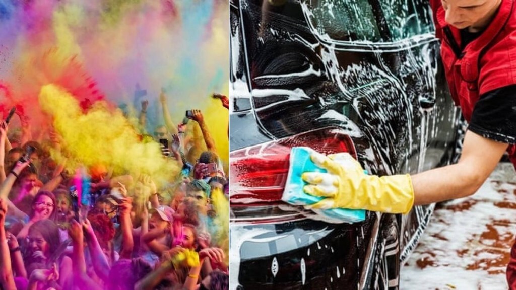 How to clean your car after Holi