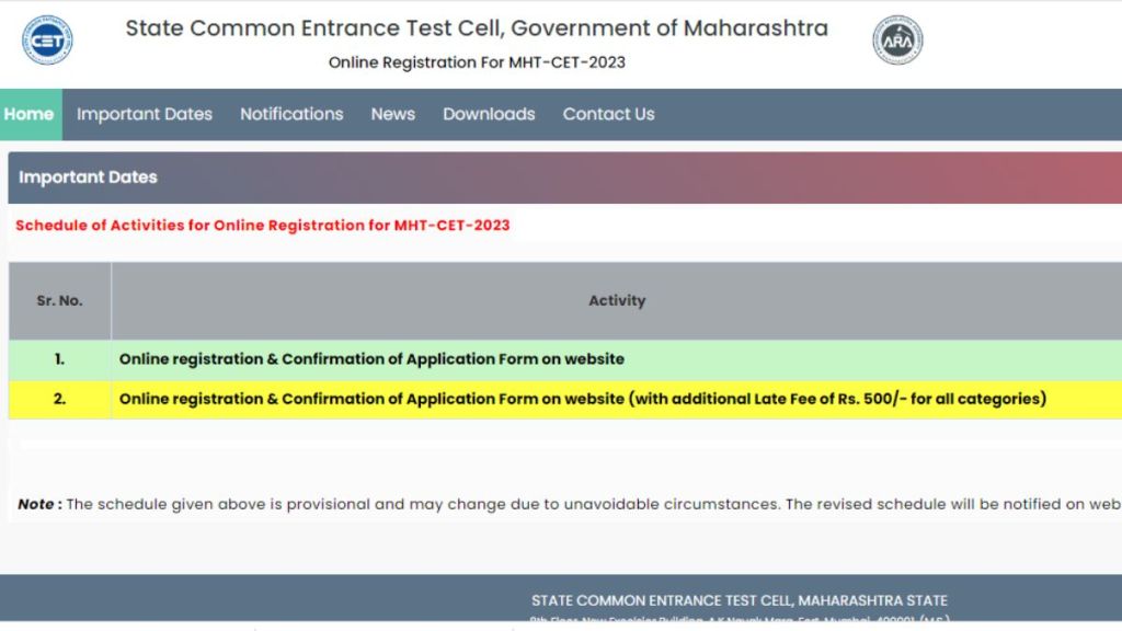 MHT CET 2023, MHT CET 2023 application form, MHT CET 2023 exam date
