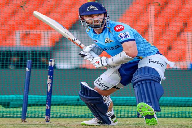 Ahmedabad: Kane Williamson of Gujarat Titans bats during a practice session ahead of IPL 2023, in Ahmedabad. (PTI Photo)