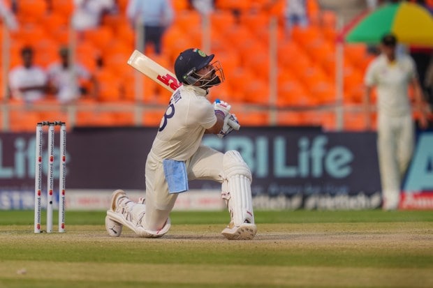 Virat Kohli plays a shot during the 4th day of the fourth test cricket match between India and Australia, at Narendra Modi stadium in Ahmedabad. (Photo: PTI)