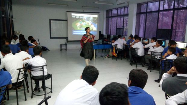 Students at the computer lab of the Scindia School. Image Credit: School Website