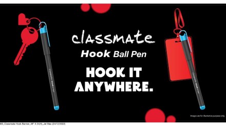 The ‘Aapne Kahan Hook Kiya?’ (Hook it Anywhere) stems from the consumer insight of losing/misplacing pens frequently. The ‘Aapne Kahan Hook Kiya?’ (Hook it Anywhere) stems from the consumer insight of losing/misplacing pens frequently.