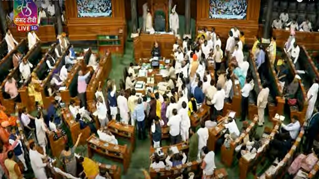 Speaker OM Birla adjourned the Lok Sabha till 2 PM. (Photo: Sansad TV/Screengrab)