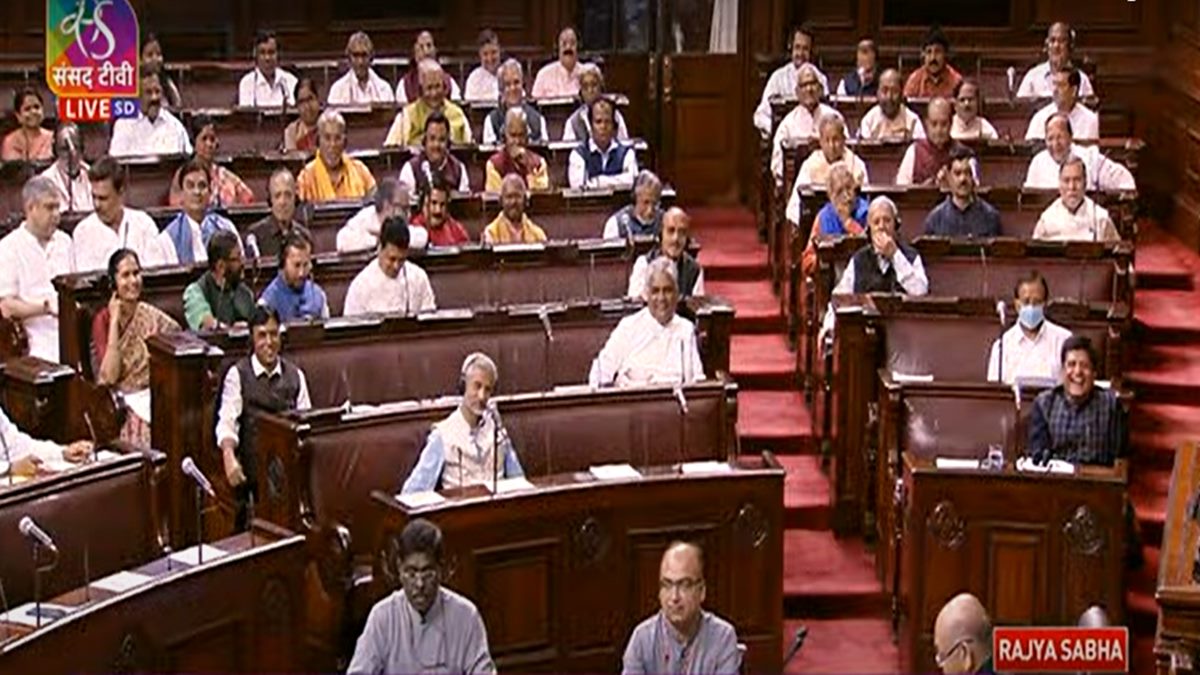 Mallikarjun Kharge's quip left both members of the House in splits. (Photo: Sansad TV/Screengrab) Mallikarjun Kharge's quip left both members of the House in splits. (Photo: Sansad TV/Screengrab)